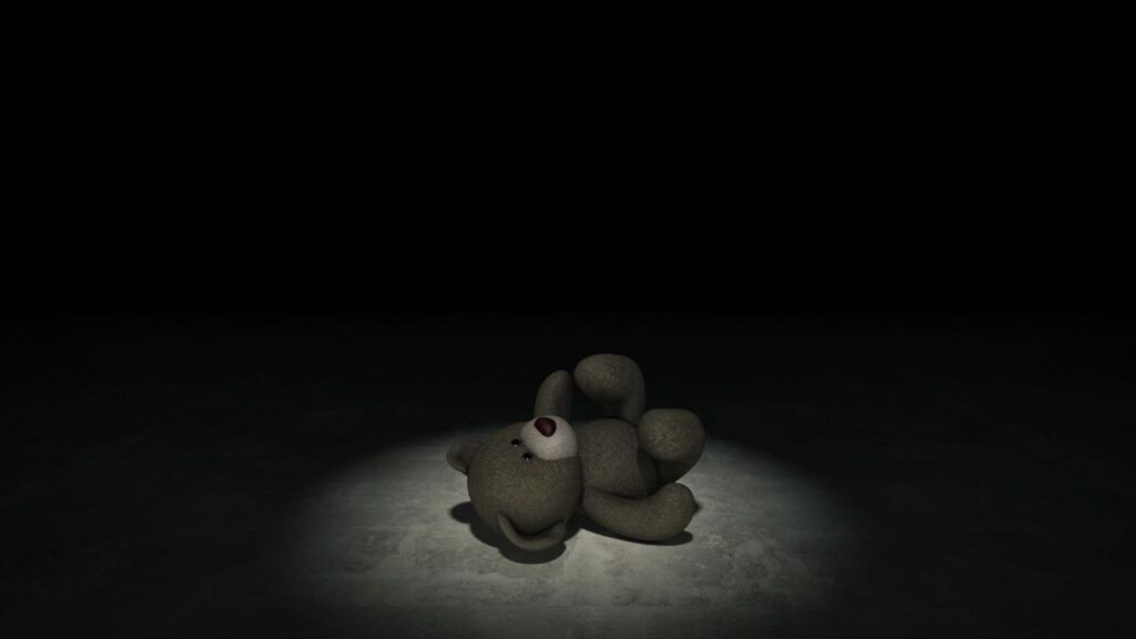 orsacchiotto per terra