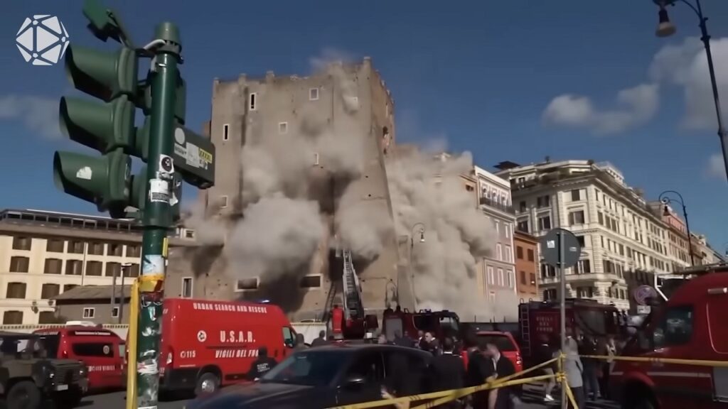 Il crollo parziale della Torre dei Conti