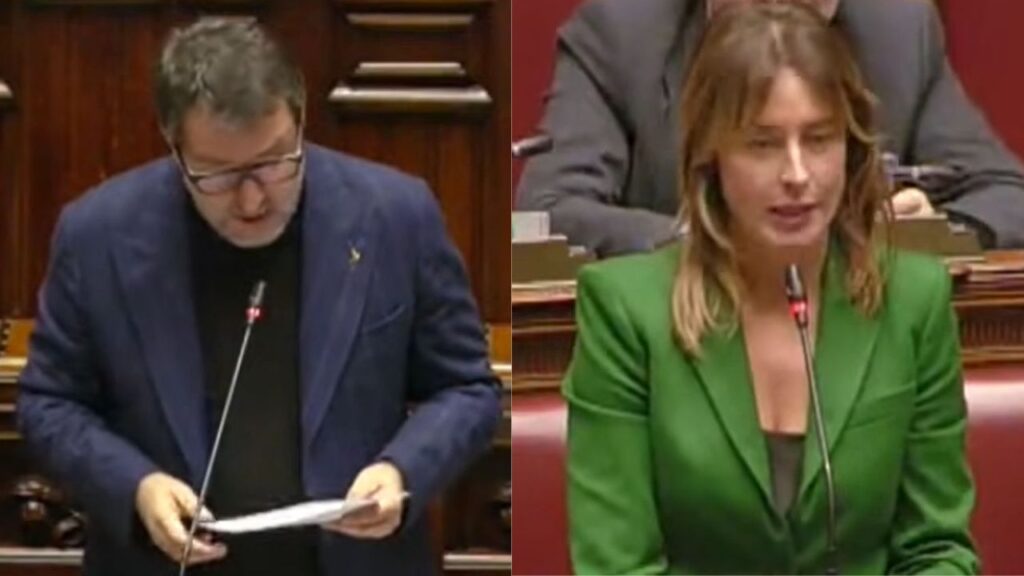 Matteo Salvini e Maria Elena Boschi