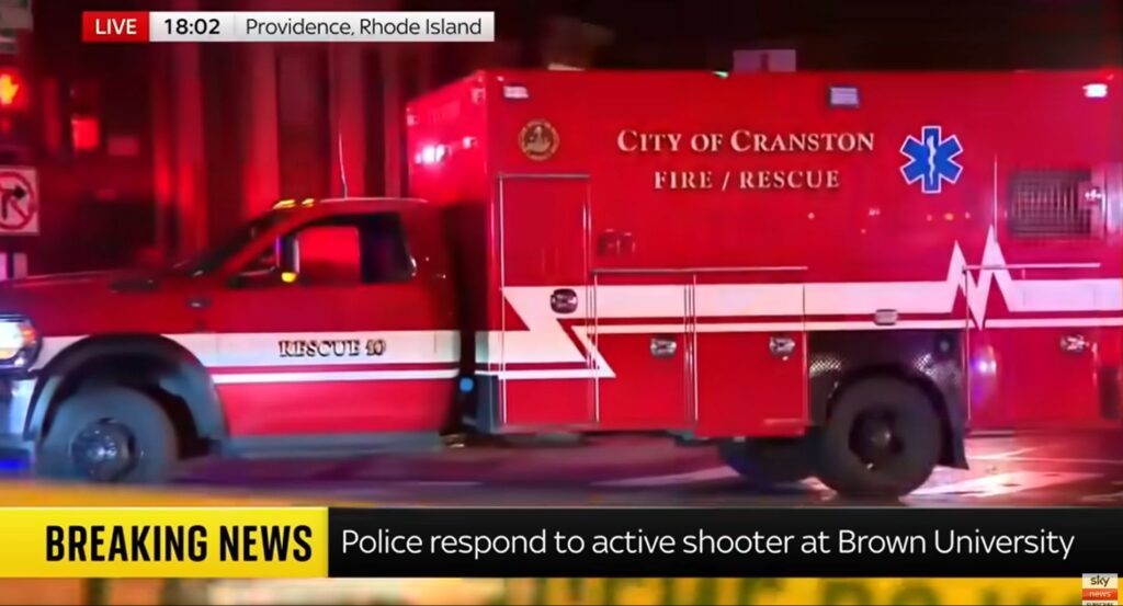 Un momento del salvataggio alla Brown University