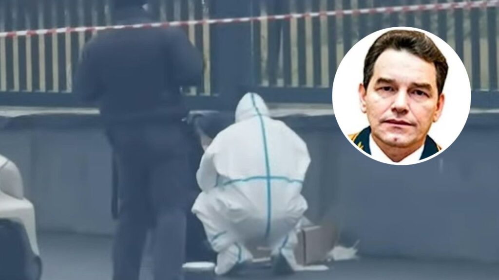 agenti scientifica al lavoro dopo l'attentato a Fanil Sarvarov