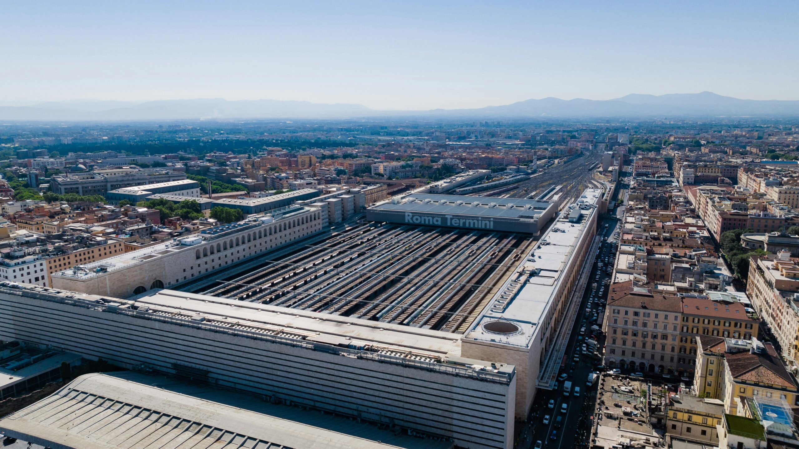 La Stazione Termini vista dall'alto