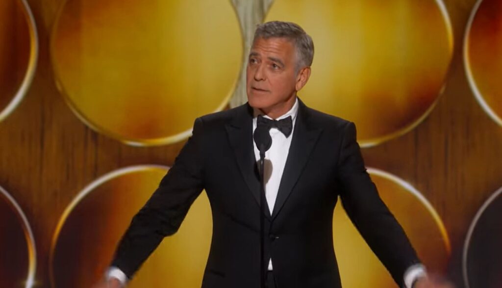 George Clooney “risponde” a Trump e parla in francese ai Golden Globes 2026 dopo il cambio di cittadinanza George Clooney ai Golden Globes 2026
