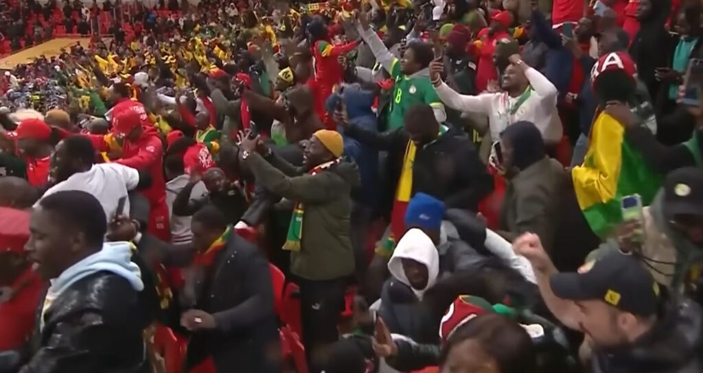 L'esultanza dei tifosi del Senegal