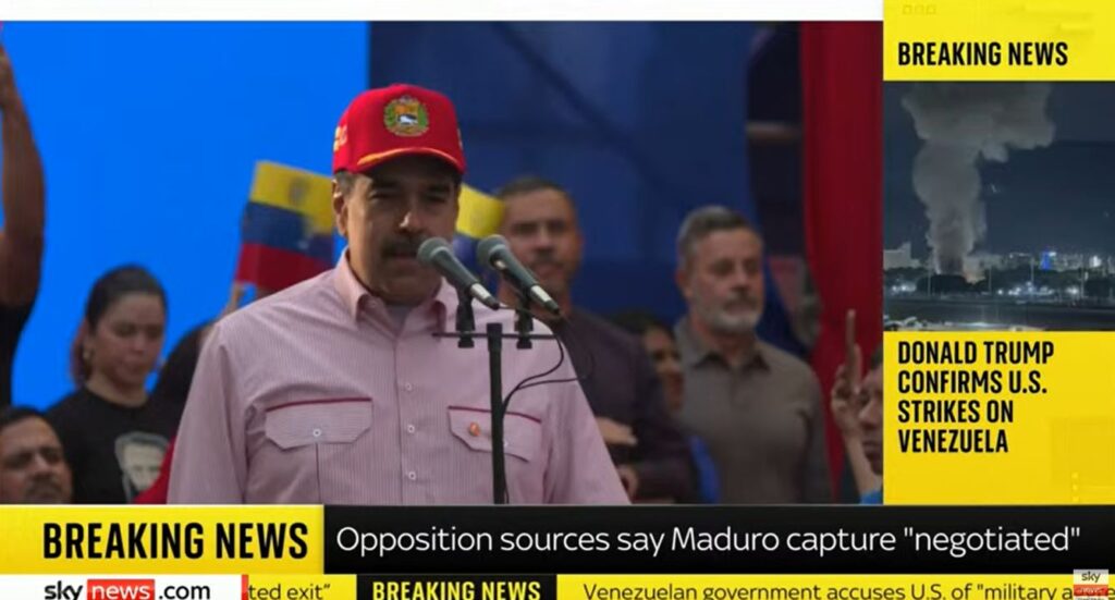 Caracas sotto le bombe, Trump annuncia la cattura di Maduro: “Ora è fuori dal Venezuela” Maduro