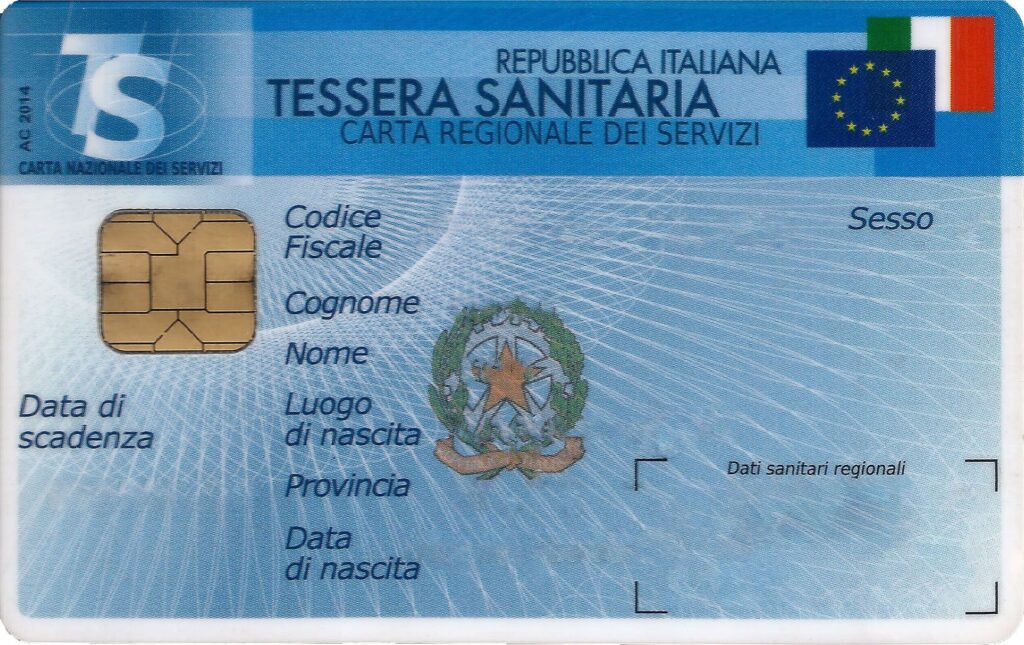 Una tessera sanitaria