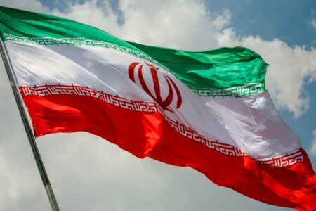 bandiera Iran che sventola