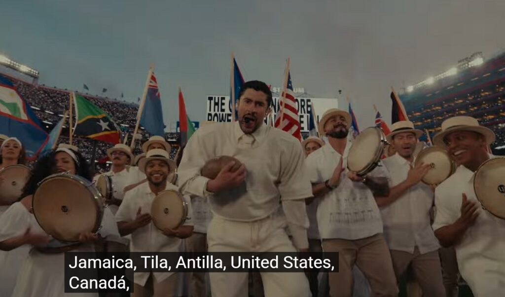 Bad Bunny cita il Canada al termine della sua esibizione al Super Bowl 2026