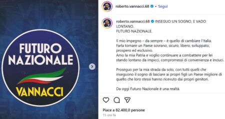 “La mia destra non è moderata”: Vannacci lascia la Lega e presenta il manifesto di Futuro Nazionale ScreenShot home Instagram Vannacci