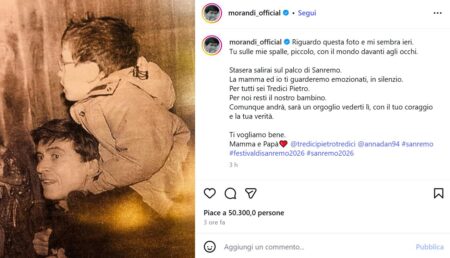 Il post di Gianni Morandi