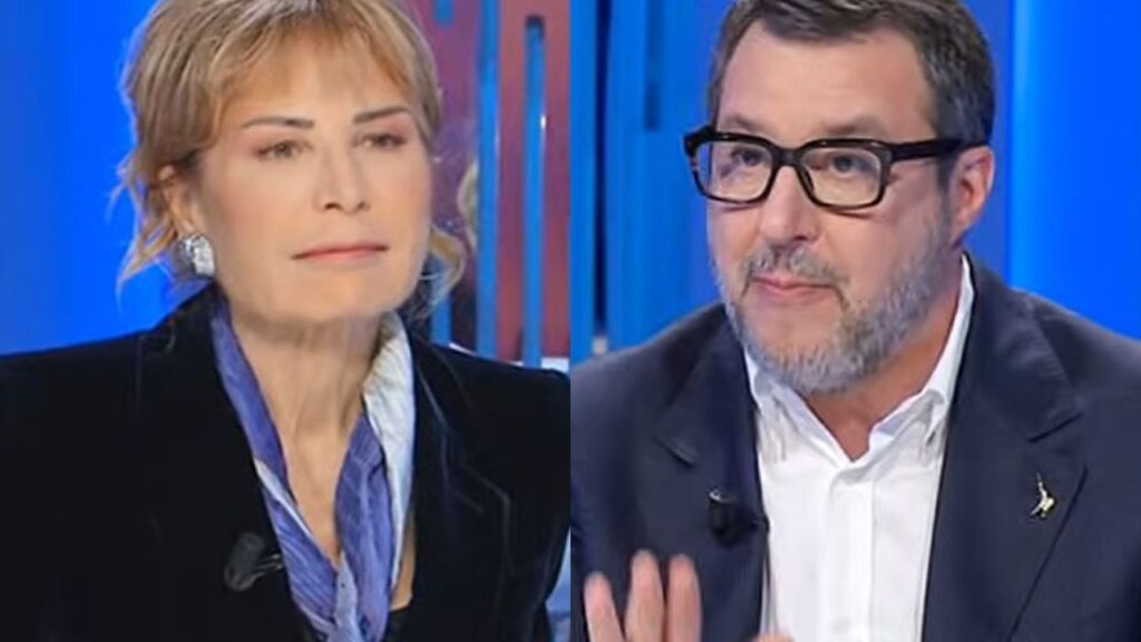 Lilli Gruber e Matteo Salvini
