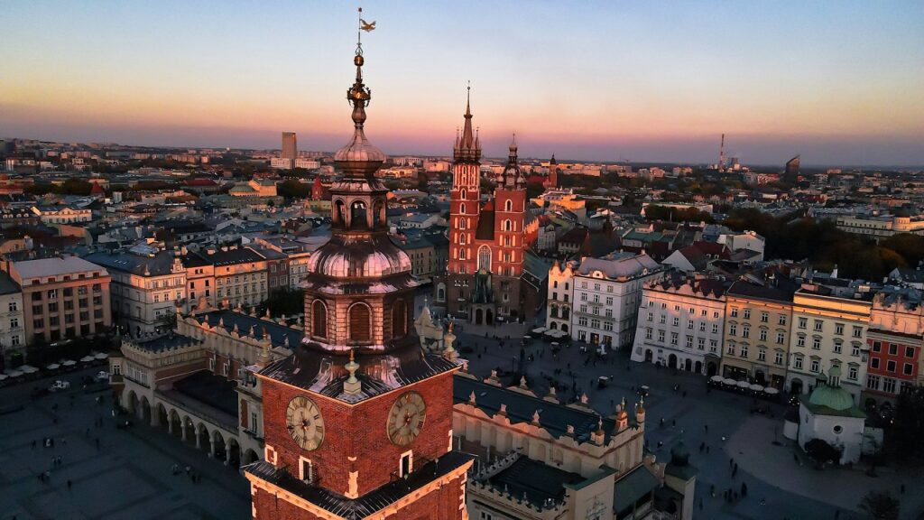 Una veduta di Cracovia, in Polonia