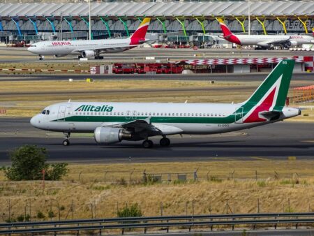 Un aereo dell'Alitalia
