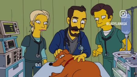Parte del cast di The Pitt nell'episodio 800 dei Simpson