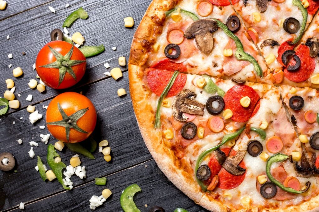 Una pizza ricca