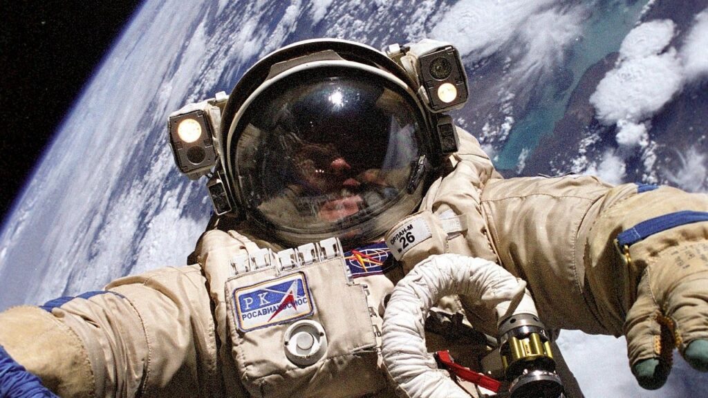 Michael Fincke nello spazio nel 2004