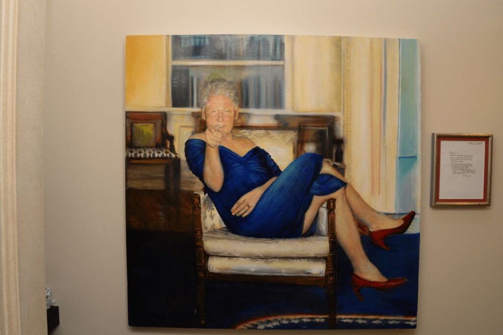Il quadro di Bill Clinton a casa Epstein