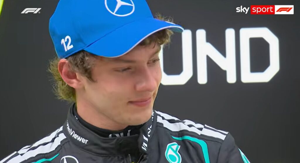 Kimi Antonelli commosso per la vittoria in Cina