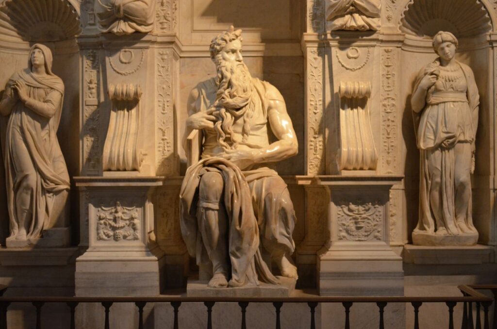 Mosè illuminiato da un raggio di sole