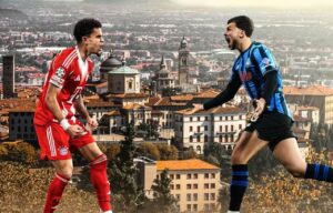 foto celebrativa di Atalanta-Bayern Monaco