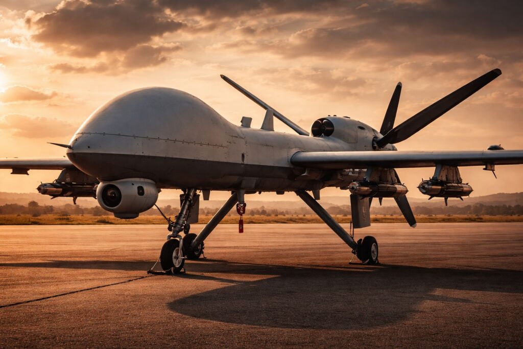 rappresentazione grafica di un drone militare