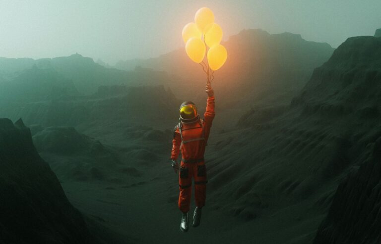 Immagine artistica di un astronauta