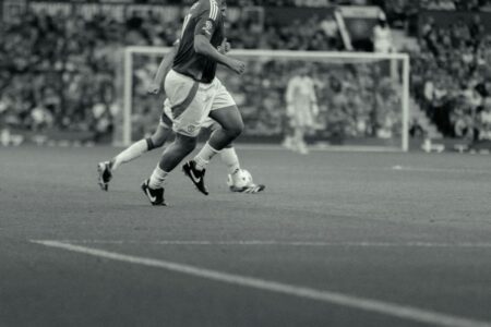 scena di calcio vintage